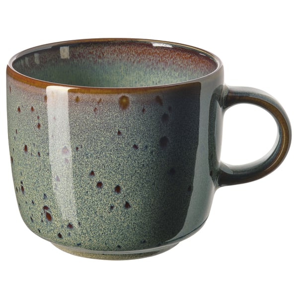 GLADELIG - GLADELIG Mug, beige-green, 37 cl