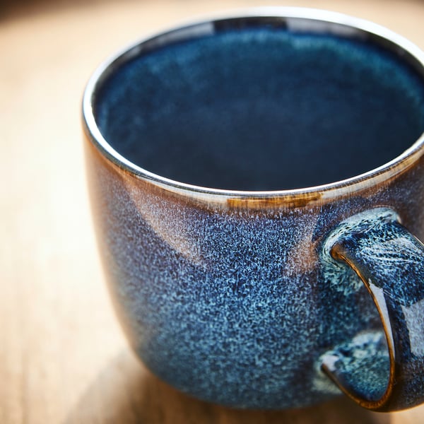 GLADELIG mug, blue, 37 cl