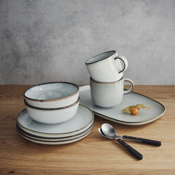 GLADELIG mug, grey, 37 cl