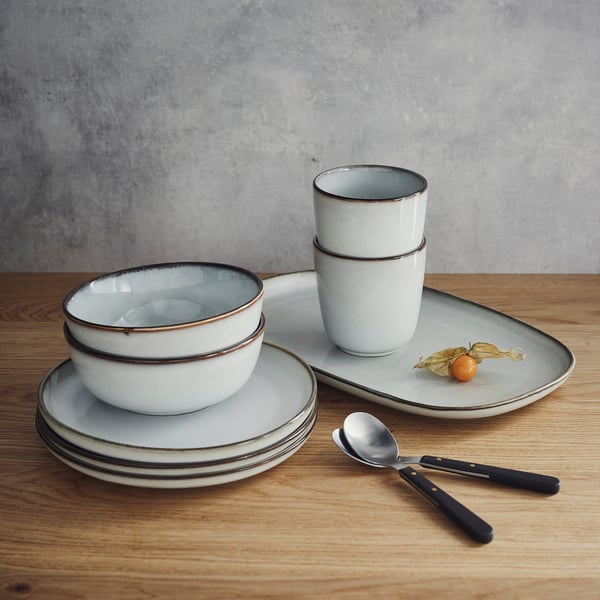 GLADELIG mug, grey, 30 cl