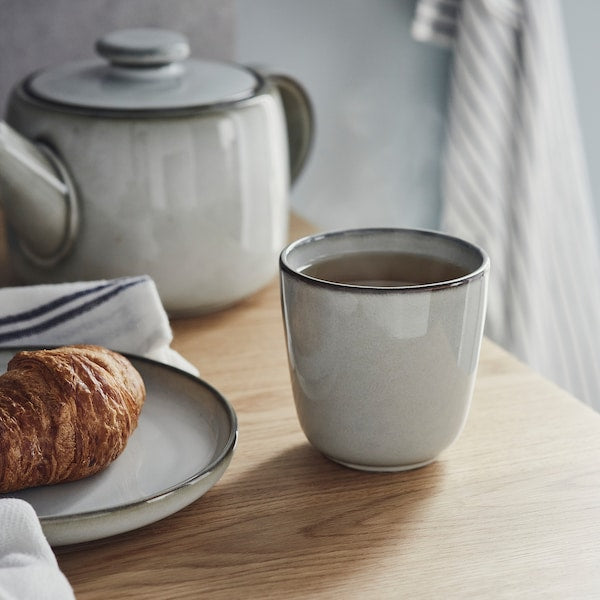 GLADELIG mug, grey, 30 cl