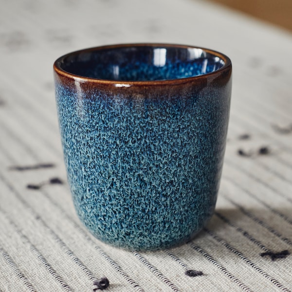GLADELIG espresso cup, blue, 10 cl