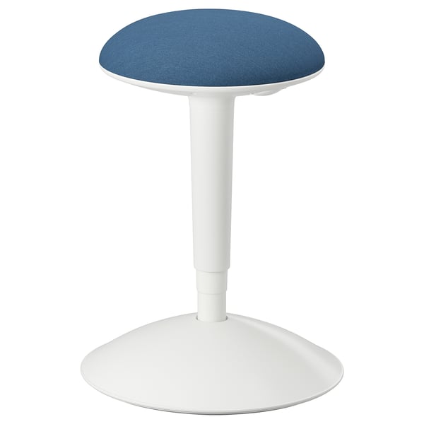 GLADHÖJDEN / NILSERIK desk+sit/stand support, white/dark blue