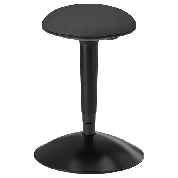 GLADHÖJDEN / NILSERIK table and sit/stand support, anthracite/grey