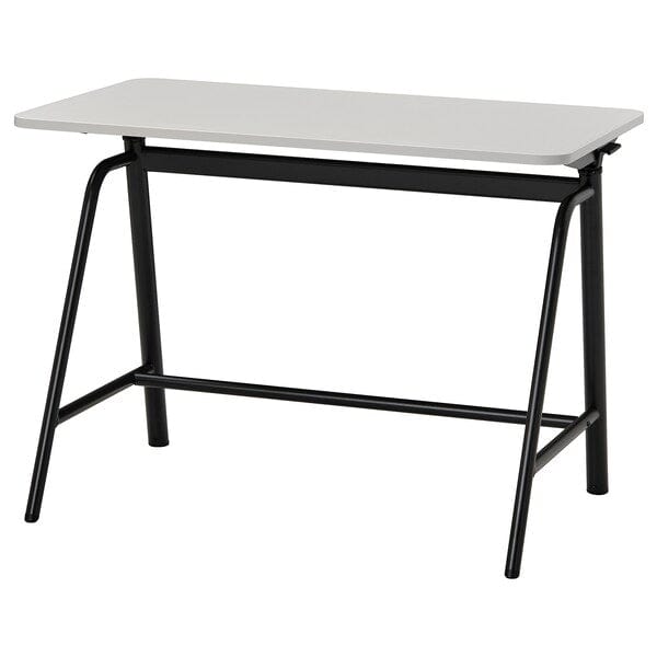 Ikea GLADHÖJDEN / NILSERIK - Table and stool for active seating, anthracite/grey ,