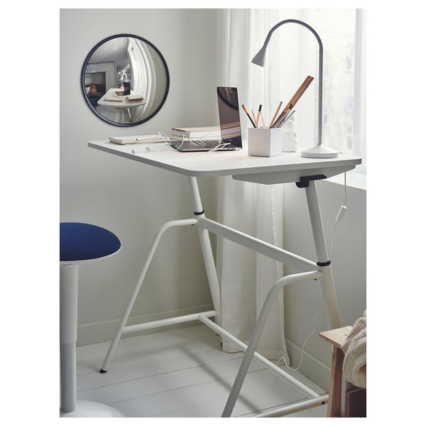 GLADHÖJDEN - Desk sit/stand, white, 100x60 cm