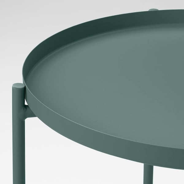 GLADOM - Tray table, dark grey-green, 45x53 cm