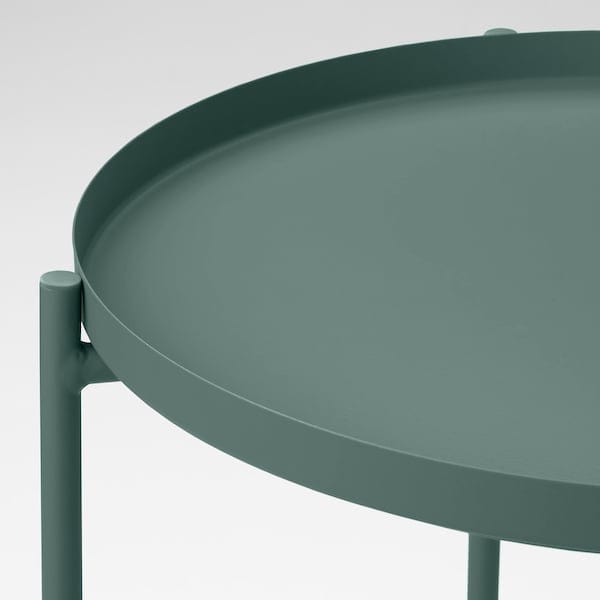 Ikea GLADOM - Tray table, dark grey-green, 45x53 cm