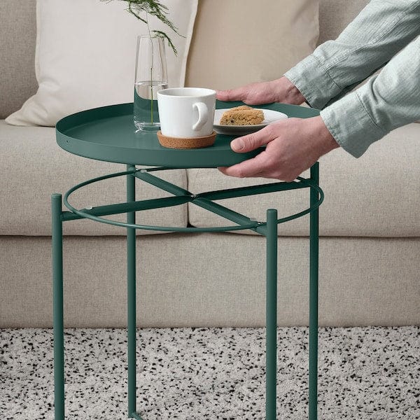 Ikea GLADOM - Tray table, dark grey-green, 45x53 cm