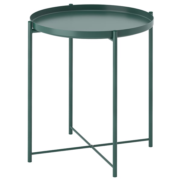 GLADOM - GLADOM Tray table, dark grey-green, 45x53 cm