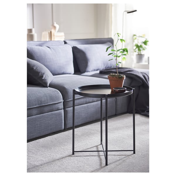 GLADOM tray table, black, 45x53 cm
