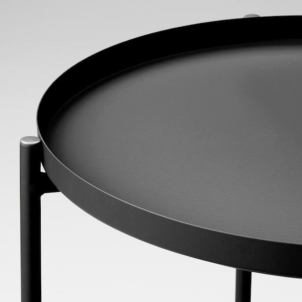 GLADOM - Tray table, black, 45x53 cm