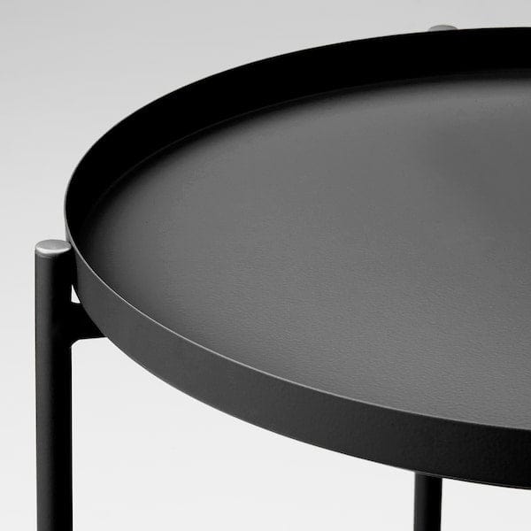 Ikea GLADOM - Tray table, black, 45x53 cm
