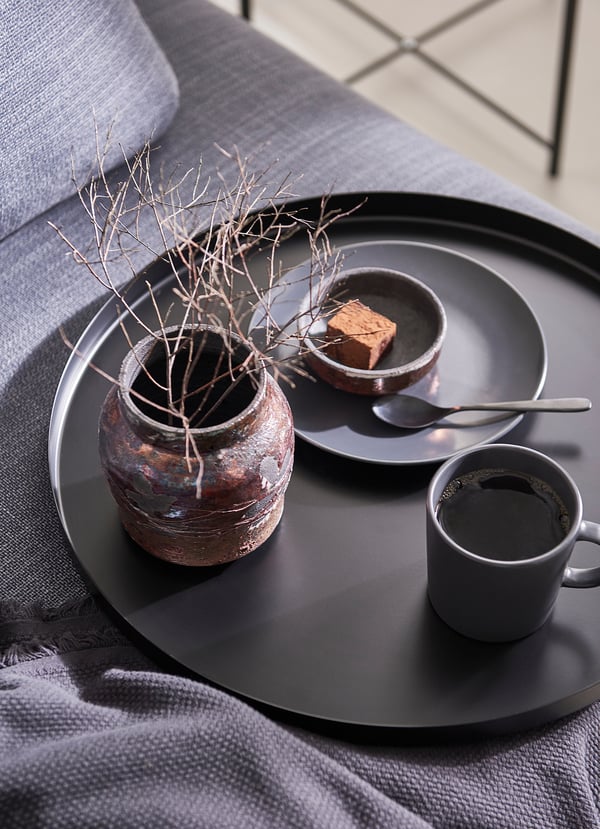 GLADOM tray table, black, 45x53 cm