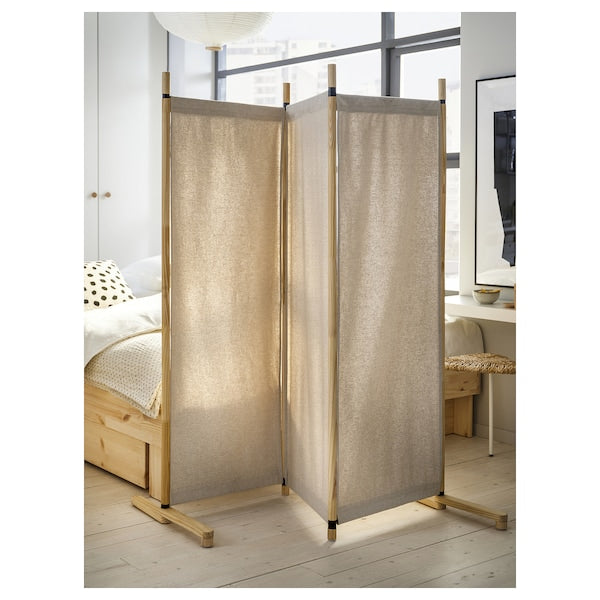 GLAMBERGET - Room divider, pine/Katorp beige, 150x150 cm