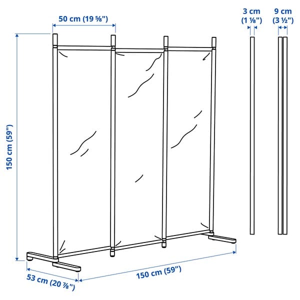 Ikea GLAMBERGET - Set camera da letto 3 pezzi, pino/Katorp beige,80-160x200 cm