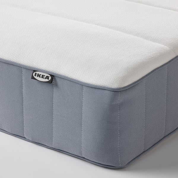 GLAMBERGET - Bed frame/container/materas, pine/Vesteröy extra rigid,160x200 cm