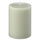 GLASBJÖRK unscented pillar candle, light grey-beige, 30 h