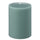 GLASBJÖRK unscented pillar candle, light grey-green, 30 h