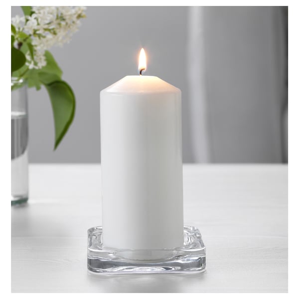 GLASIG candle dish, clear glass, 10x10 cm