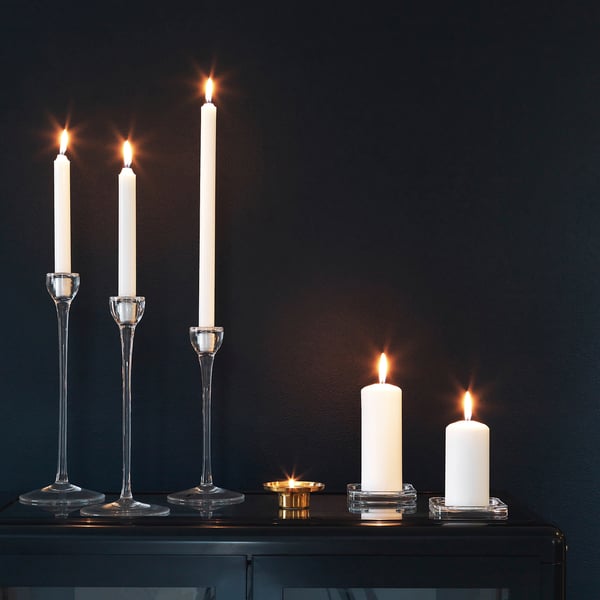 GLASIG - GLASIG Candle dish, clear glass, 10x10 cm