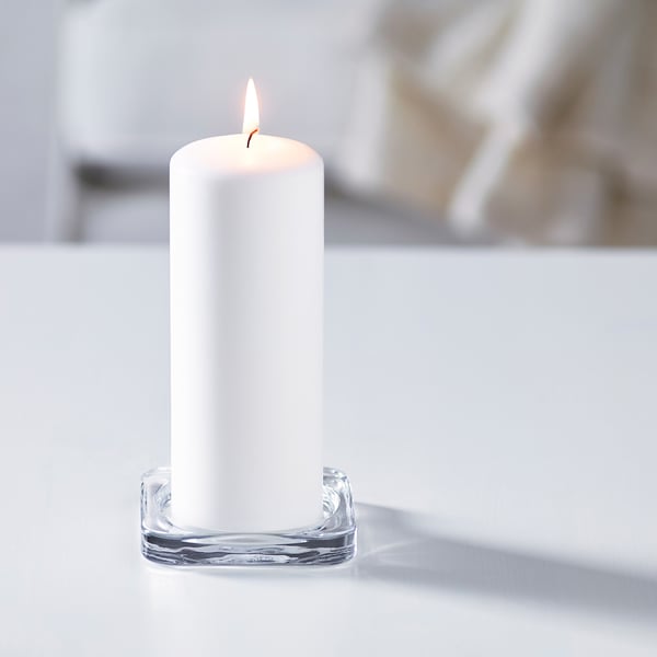 GLASIG candle dish, clear glass, 10x10 cm