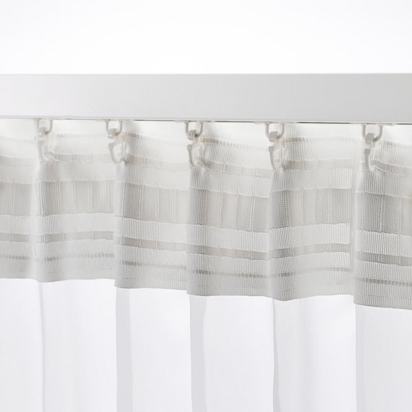 GLASÖRT - sheer curtain, 1 sheet, light yellow/grey-turquoise,300x300 cm