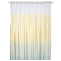 GLASÖRT - Thin awning, 1 sheet, light yellow/grey-turquoise,300x300 cm