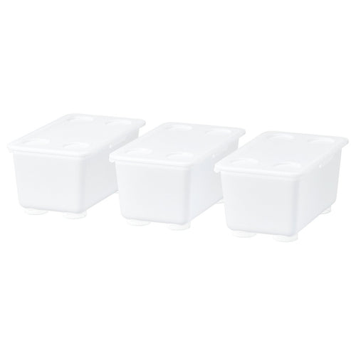 GLIS box with lid, transparent, 17x10 cm, 3 pack