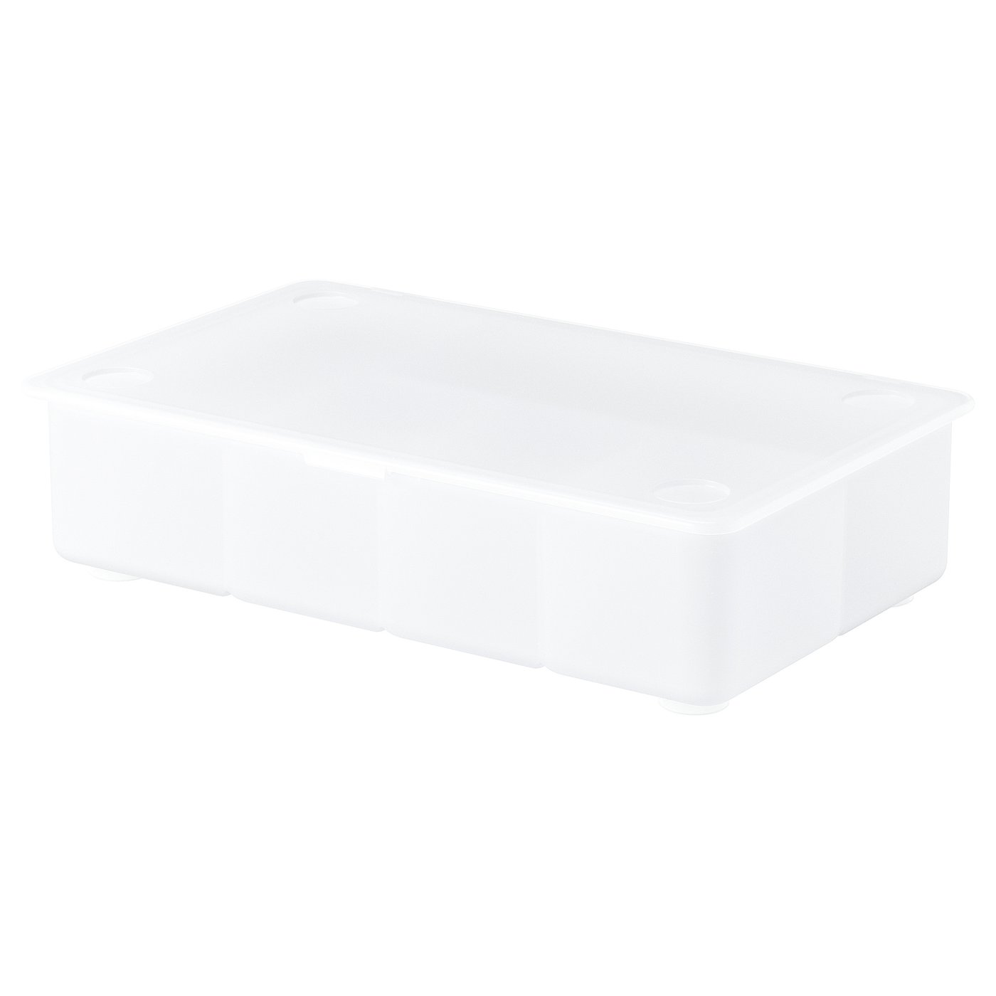 GLIS box with lid, transparent, 34x21 cm