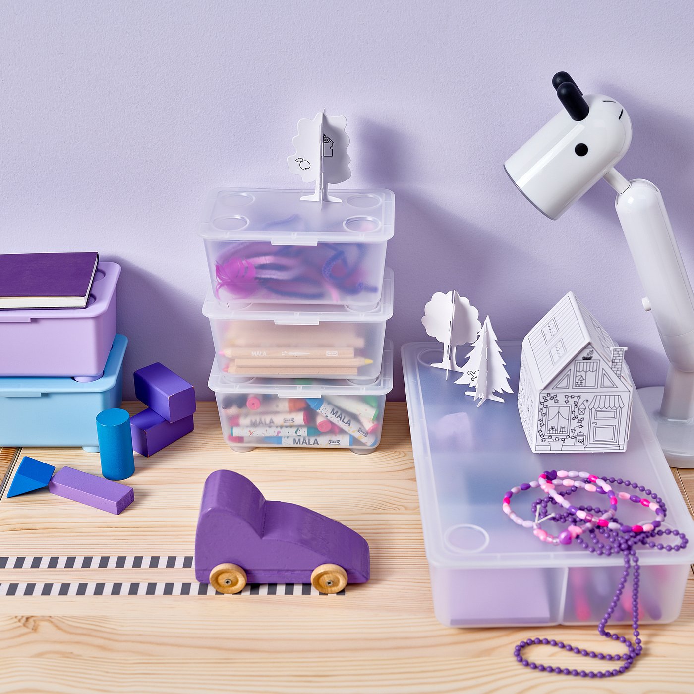 GLIS box with lid, transparent, 17x10 cm, 3 pack