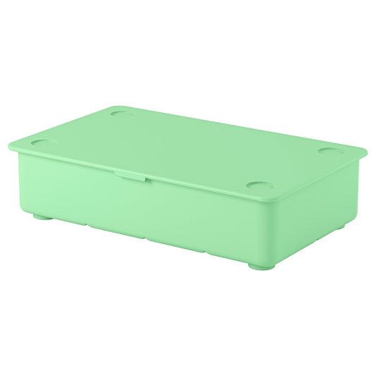 GLIS box with lid, green, 34x21 cm