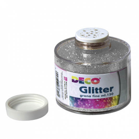 GLITTER IN 125ML SILVER JAR