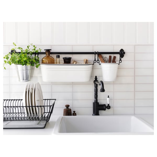 GLITTRAN kitchen mixer tap, brushed black metal