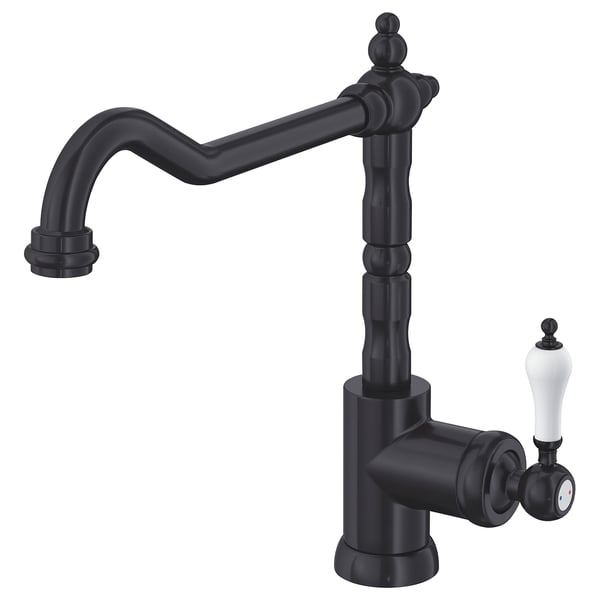 GLITTRAN kitchen mixer tap, brushed black metal