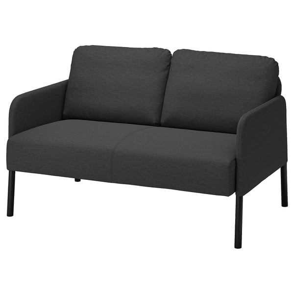 GLOSTAD 2-seat sofa, Knisa dark grey, 121 cm