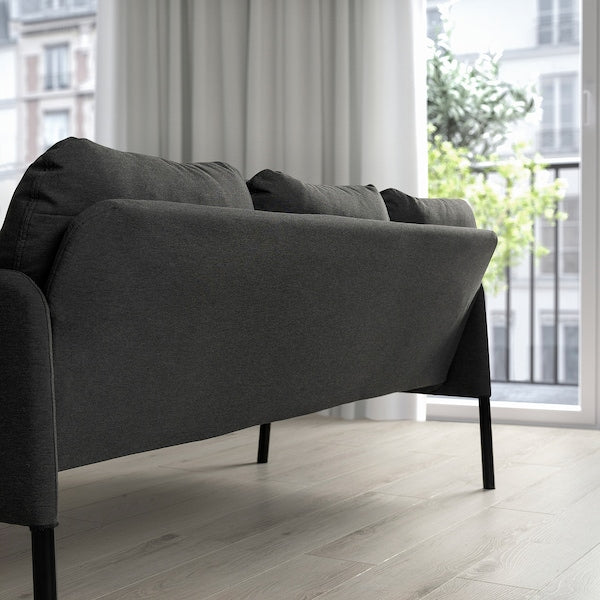 GLOSTAD - 3-seater sofa, Knisa dark gray