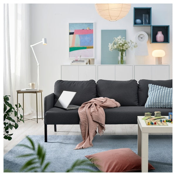 GLOSTAD 3-seat sofa, Knisa dark grey, 171x68x78 cm