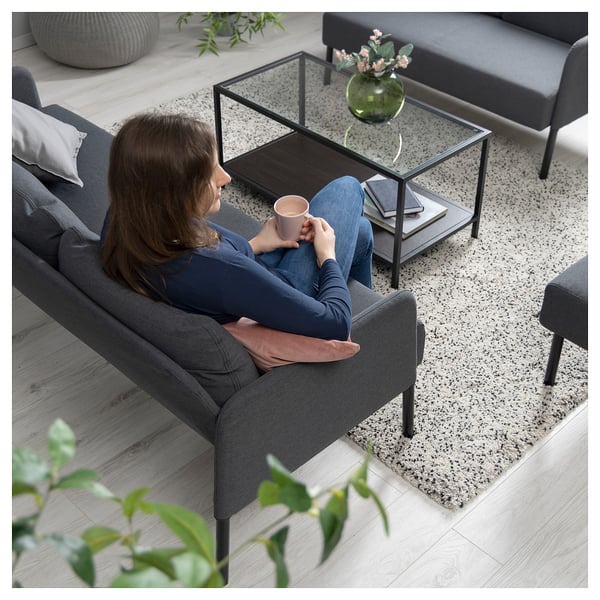 GLOSTAD - 3-seater sofa, Knisa dark gray