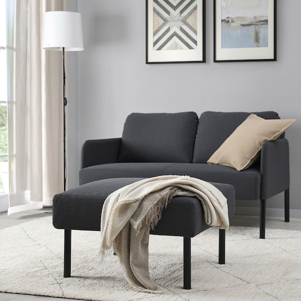 GLOSTAD - Footstool, Knisa dark gray