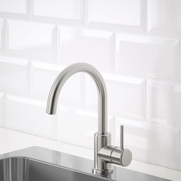 GLYPEN mixer tap, stainless steel effect