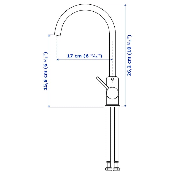 GLYPEN Mixer - stainless steel effect