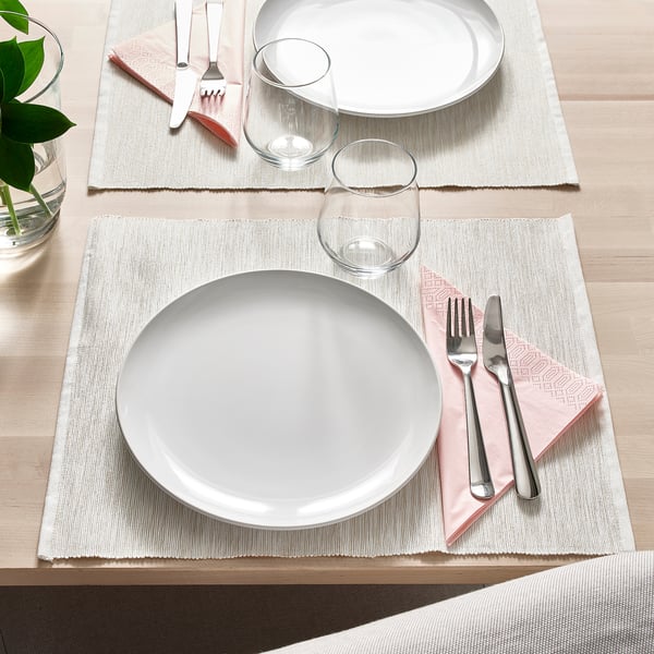 GODMIDDAG plate, white, 26 cm