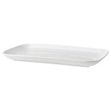GODMIDDAG plate, white, 18x30 cm
