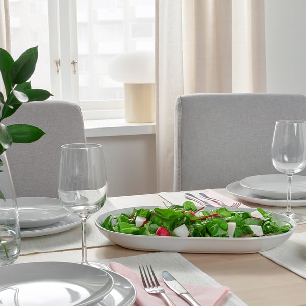 GODMIDDAG - GODMIDDAG Serving plate, white, 36x22 cm