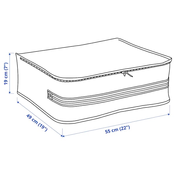 GÖRSNYGG - Storage case, white/transparent, 55x49x19 cm