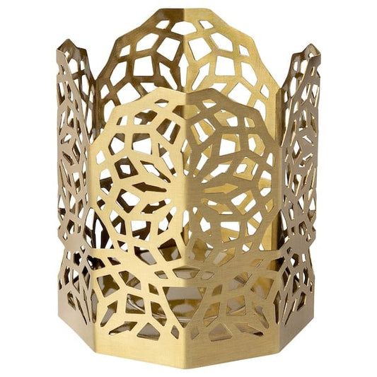 Ikea GOKVÄLLÅ - Tealight holder, gold color,8x8x9 cm