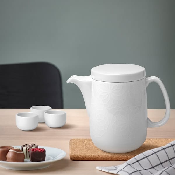 Ikea GOKVÄLLÅ - Teapot, white,1.0 l