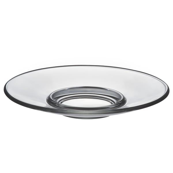 GOTTFINNANDE saucer, clear glass, 12 cm