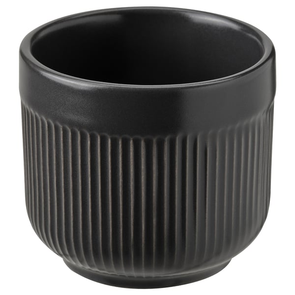 GRADVIS plant pot, in/outdoor black, 6 cm